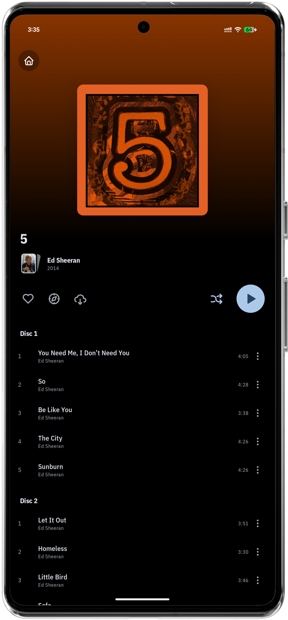 Music Album View